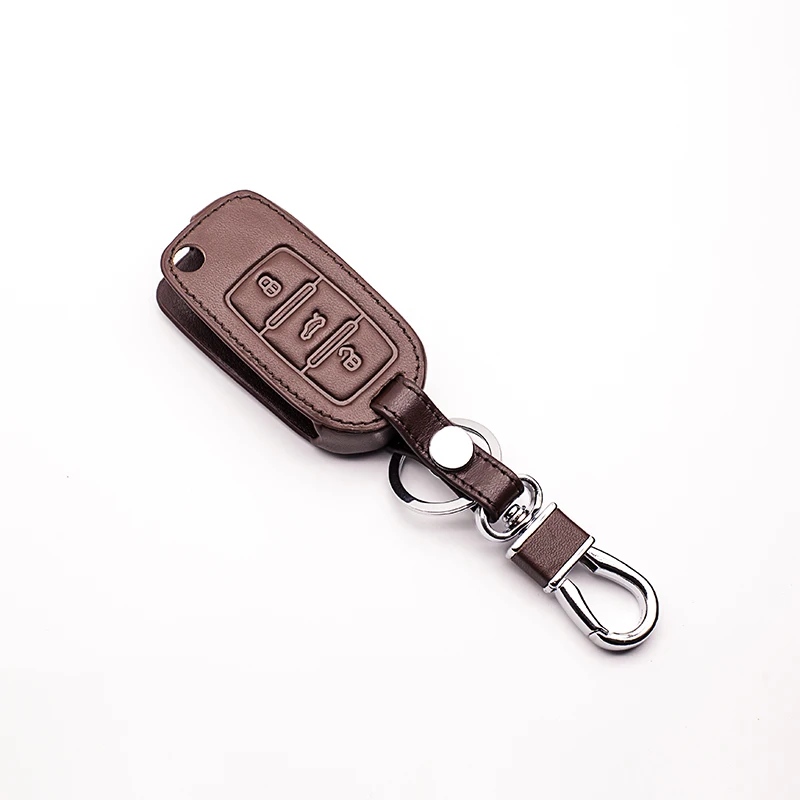 Для VW polo passat b5 golf 4 5 6 jetta mk6 tiguan кожаная сумка для ключей с 3 кнопками Кожаный чехол