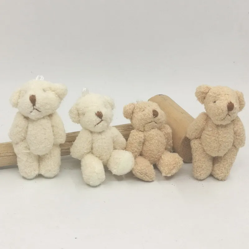 Cute Small Joint Teddy Bears Plush Toys Mini Stuffed Jointed Bear Ted Dolls DIY Bouquet Wedding Party Decor 6cm 50pcs/lot | Игрушки и