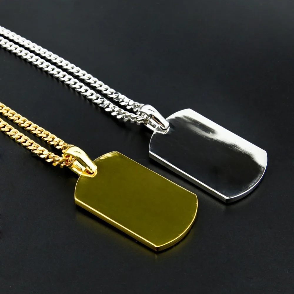 Мужские ювелирные украшения в стиле хип хоп блестящий гладкий армейский кулон с