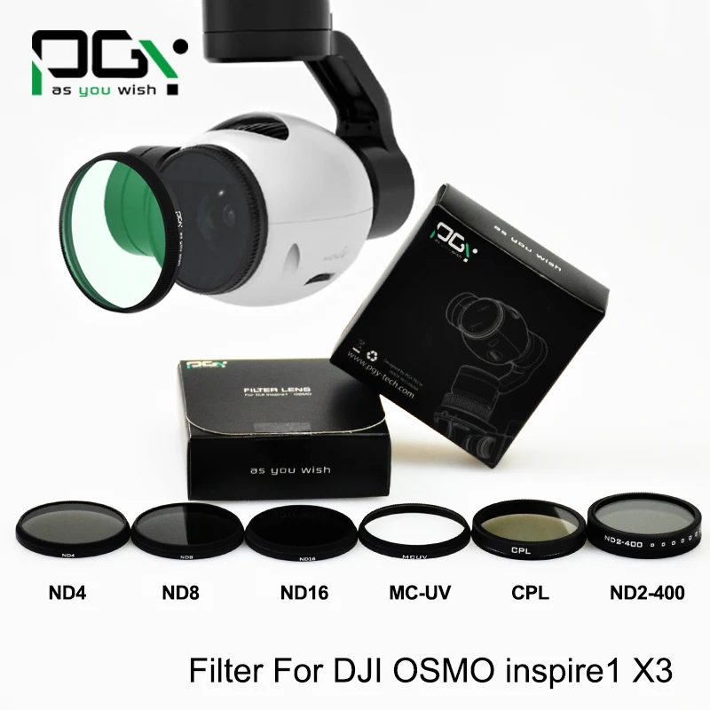 Фильтр для объектива камеры DJI OSMO X3 inspire1 Professional Advanced gimbal Камера ND2-400 ND4 ND8 ND16 CPL MC-UV