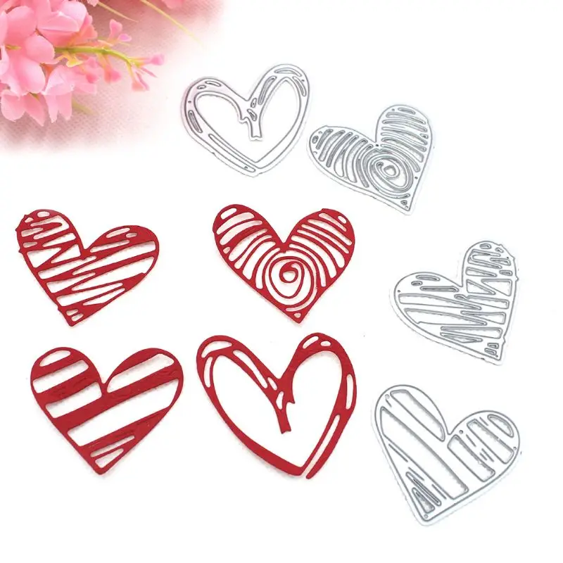 Углеродистая сталь Love Heart Cutting Die тиснение трафарет шаблоны формы бумага