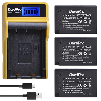 3 Battery Set 2 шт. LP-E17 LPE17 LP E17 батарея для камеры+ ЖК-дисплей USB зарядное устройство для Canon EOS Rebel T6i 750D T6s 760D M3 800D 8000D Kiss X8i - Цвет: 3 Battery Set