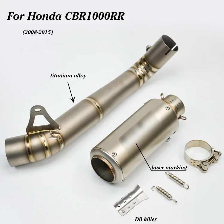 Новинка для CBR1000RR 2008 2009 2010 2011 2012 2013 мотоциклетные 61 мм Глушитель средняя Соединительная труба