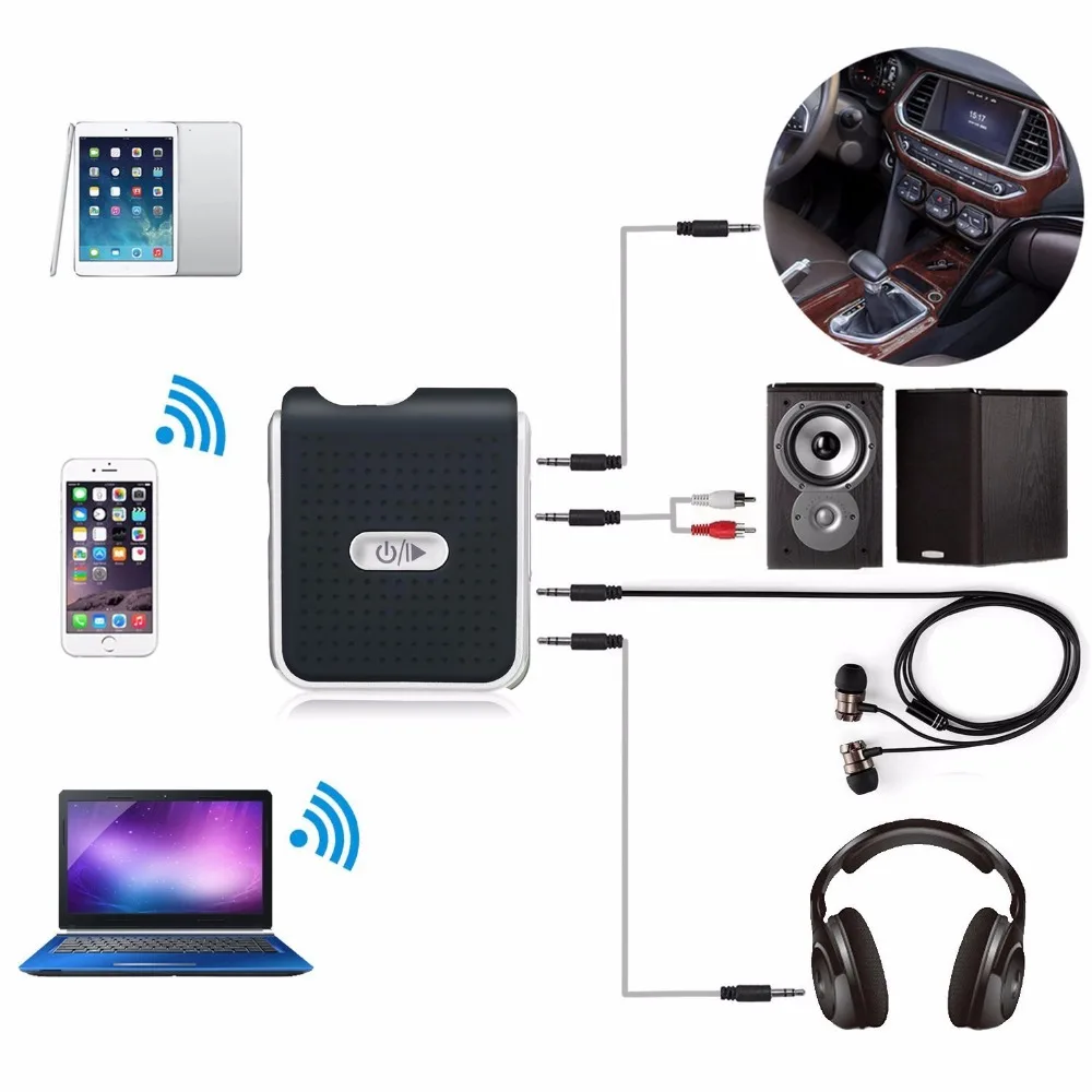 Nulaxy Bluetooth приемник портативный стерео Hands-free аудио адаптер автомобильный