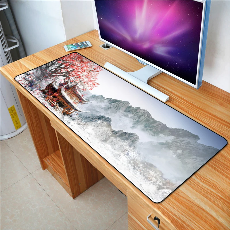 QQQRGB 70X30com зимний Горный пейзаж фотокомпьютер клавиатура и мышь водонепроницаемые