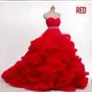 Роскошное платье принцессы с оборками, шлейфом, облаком, Дубай, дизайнерское, размера плюс, бальное платье, свадебные платья, Robe De Mariage BHA2004 - Цвет: red