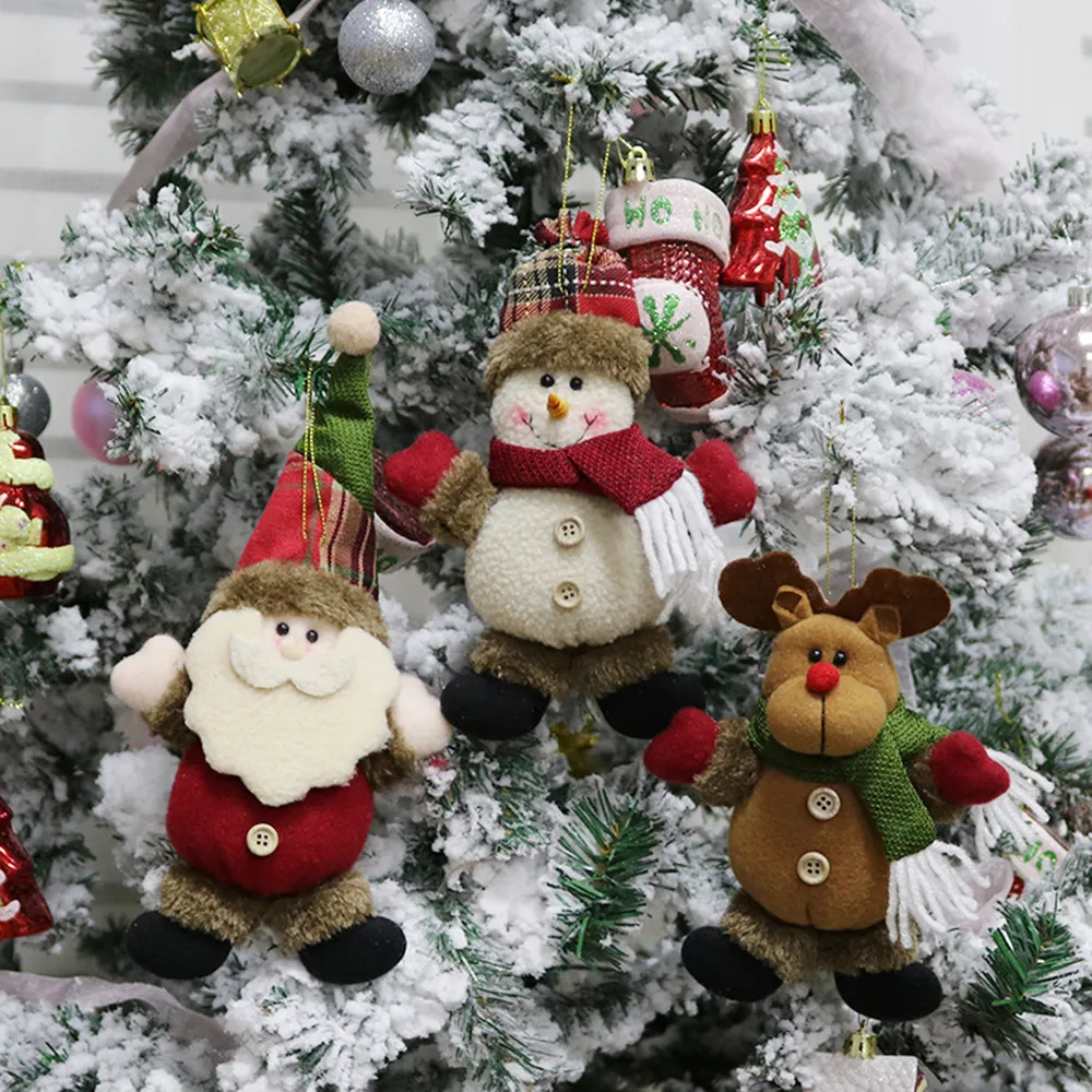 2018 Новый Рождественский орнамент Санта-снеговик игрушка-кукла в виде оленя