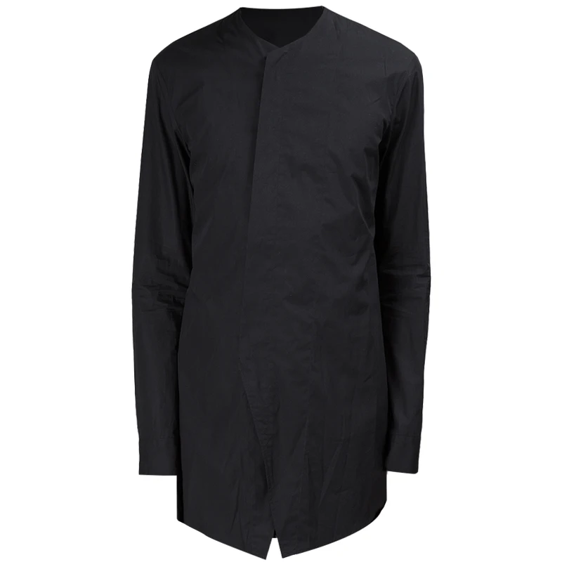 S ~ 5XL Новая мужская мода без воротника стройные шейный платок простой с круглым