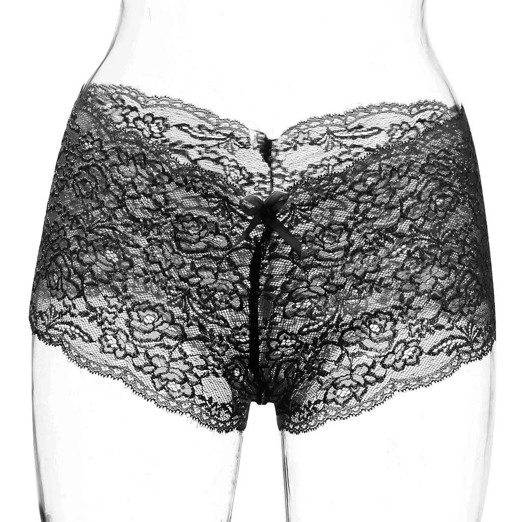 2PC Hot Charming Sexy Lingerie Porno Plus Size Erotique Underwear Open Crotch Bow knot Erotic Underwear Sex Clothes For Women D3