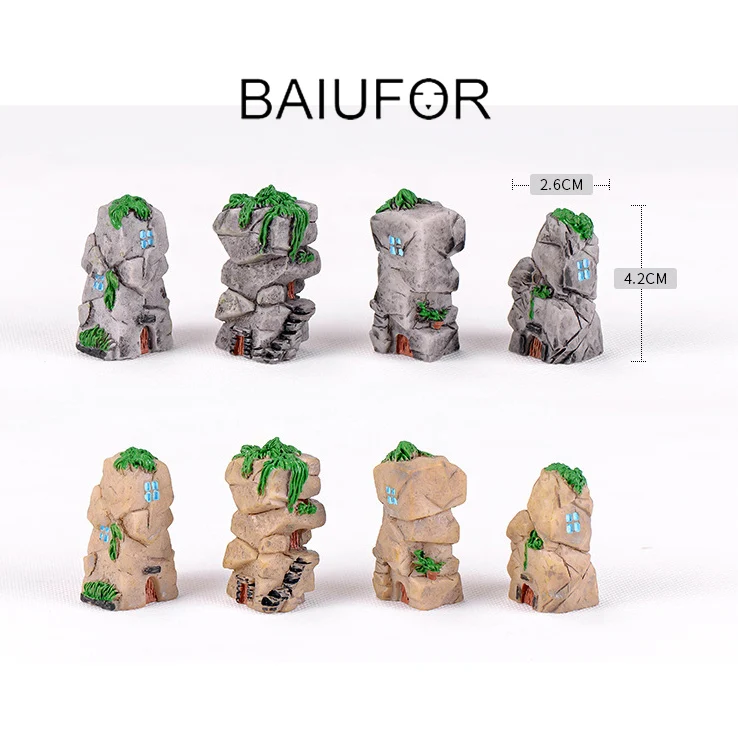 BAIUFOR Miniatures Имитационные камни для сада камней замок Сказочный Сад миниатюрная