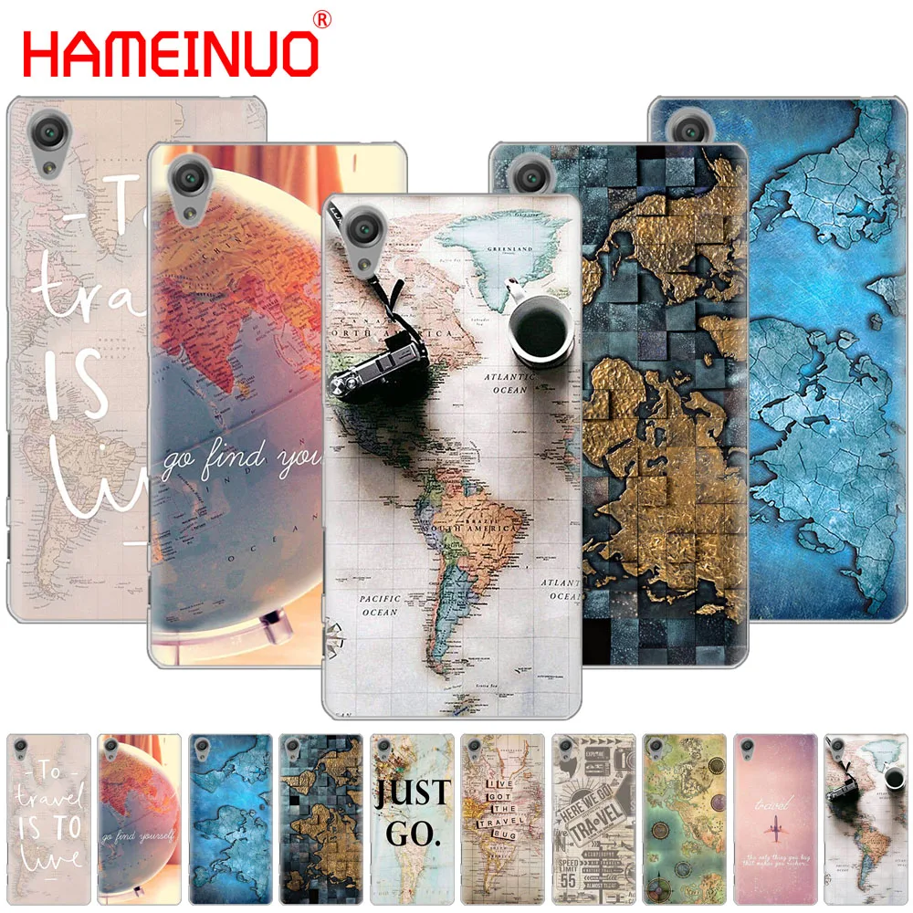 HAMEINUO карта мира планы путешествий Чехол для телефона sony xperia z2 z3 z4 z5 mini plus aqua M4 M5 E4 E5