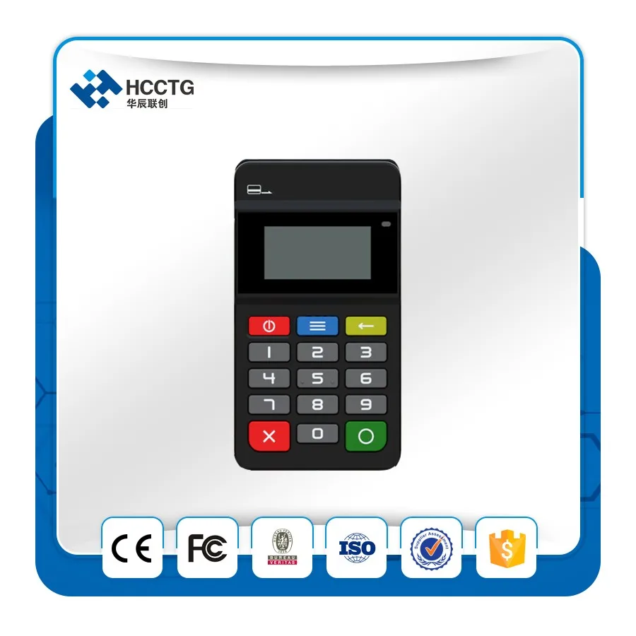 

Bluetooth mobile POS support NFC+IC+Mag-stripe card with display keypad from China supplier HTY711