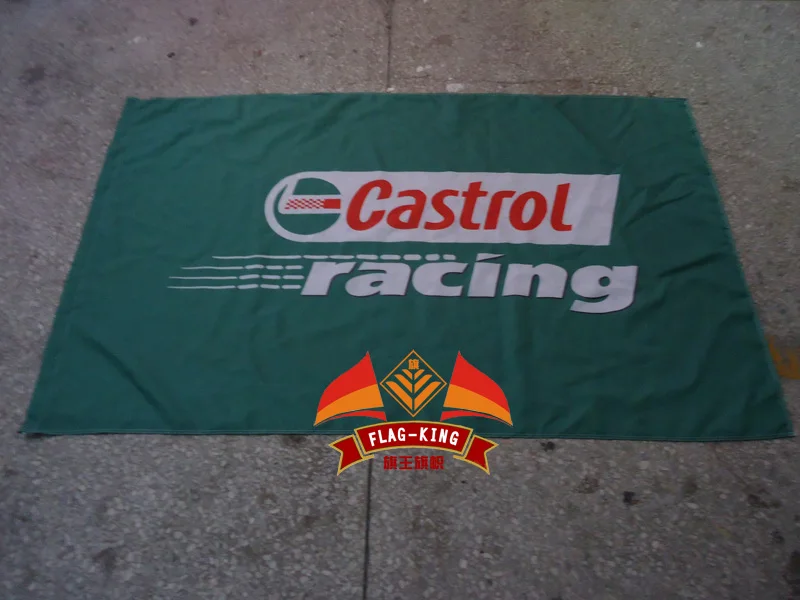 Castrol Гоночный флаг страна селектор глобальная на домашней странице баннер 100%
