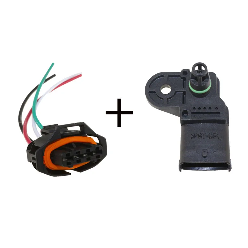 Sensor and Connector 504064370 0261230042 бар Карта датчик давления 911 подходит для FIAT OPEL VAUXHALL IVECO подходит для PORSCHE 0261230283 SAAB 7.18222.12.0 - Цвет: Sensor and Connector