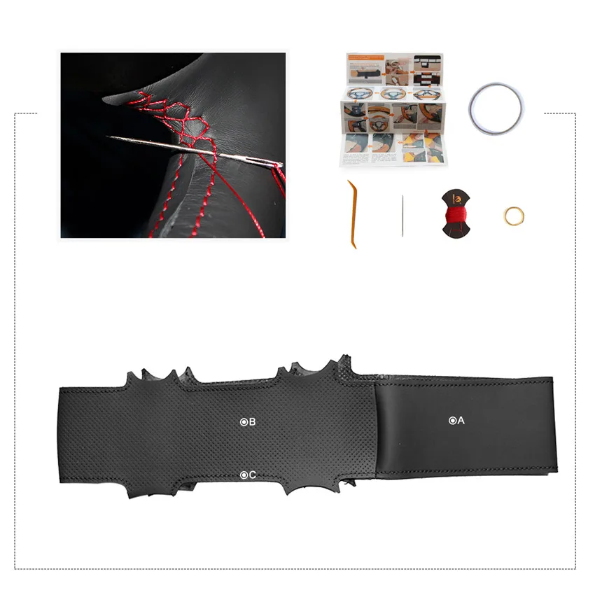 Черный чехол рулевого колеса автомобиля из искусственной кожи для Chevrolet Captiva