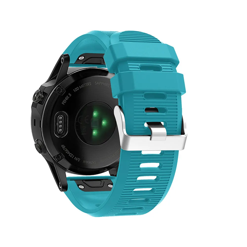 Из силикагеля, мягкий быстросъемный ремешок в комплекте ремешок для Garmin Fenix 5X gps Смарт-часы фитнес-браслет умные аксессуары Замена - Цвет: Синий