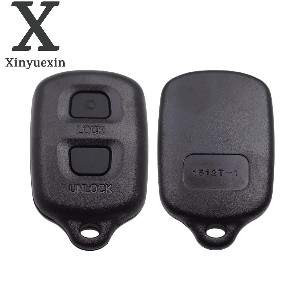 Xinyuexin yedek uzaktan araba anahtarı kabuk kapak kılıf Toyota için Fit RAV4 Corolla anahtarsız giriş 2 düğmeler Logo yok