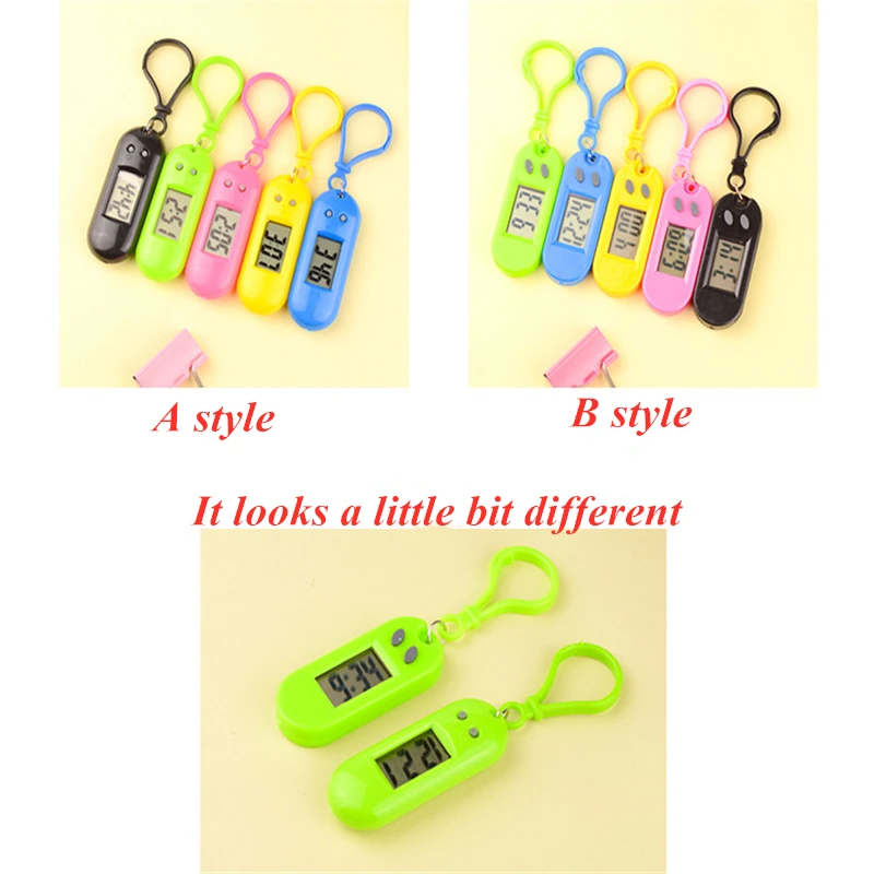 Портативные электронные часы с большим экраном детские тонким брелоком
