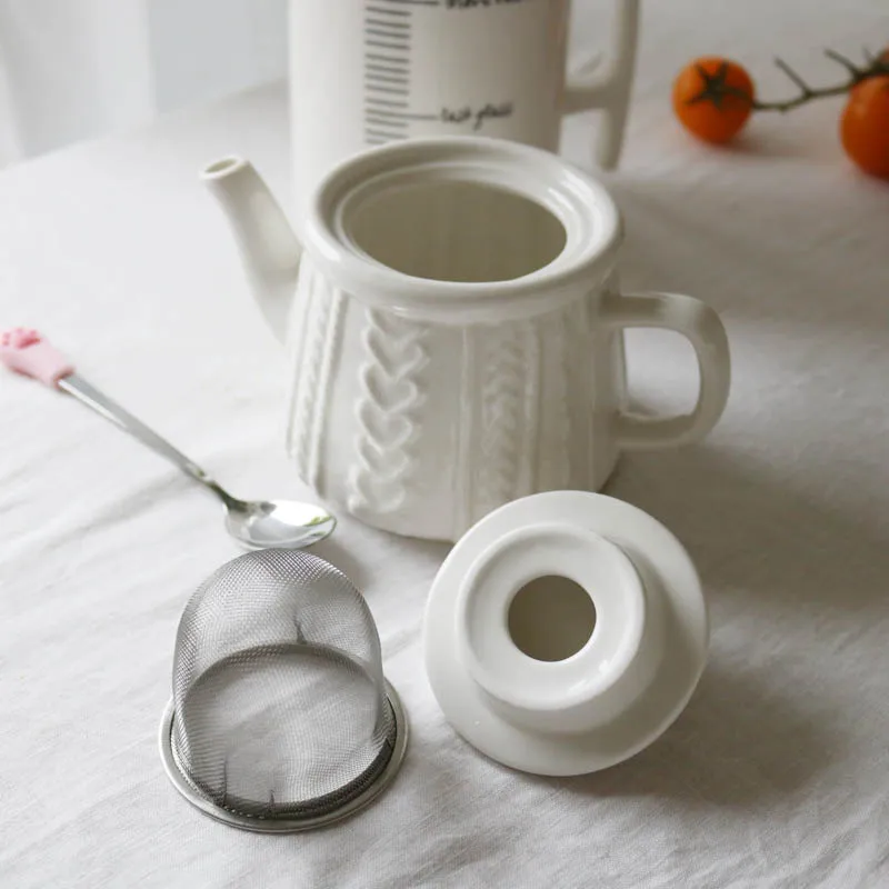 Кошка Мэри керамический чайный горшок с котом из шерстяной пряжи и кошки маленькая розовая чайная чашка милый Catoon фарфор