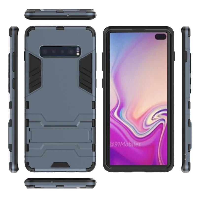 Kick stand Armor Anti Shock proof Phone Coque Holder Back Case For Samsung Galaxy M10 A30 A50 S10 Plus S10e Note9 S9 A9 2018+ |