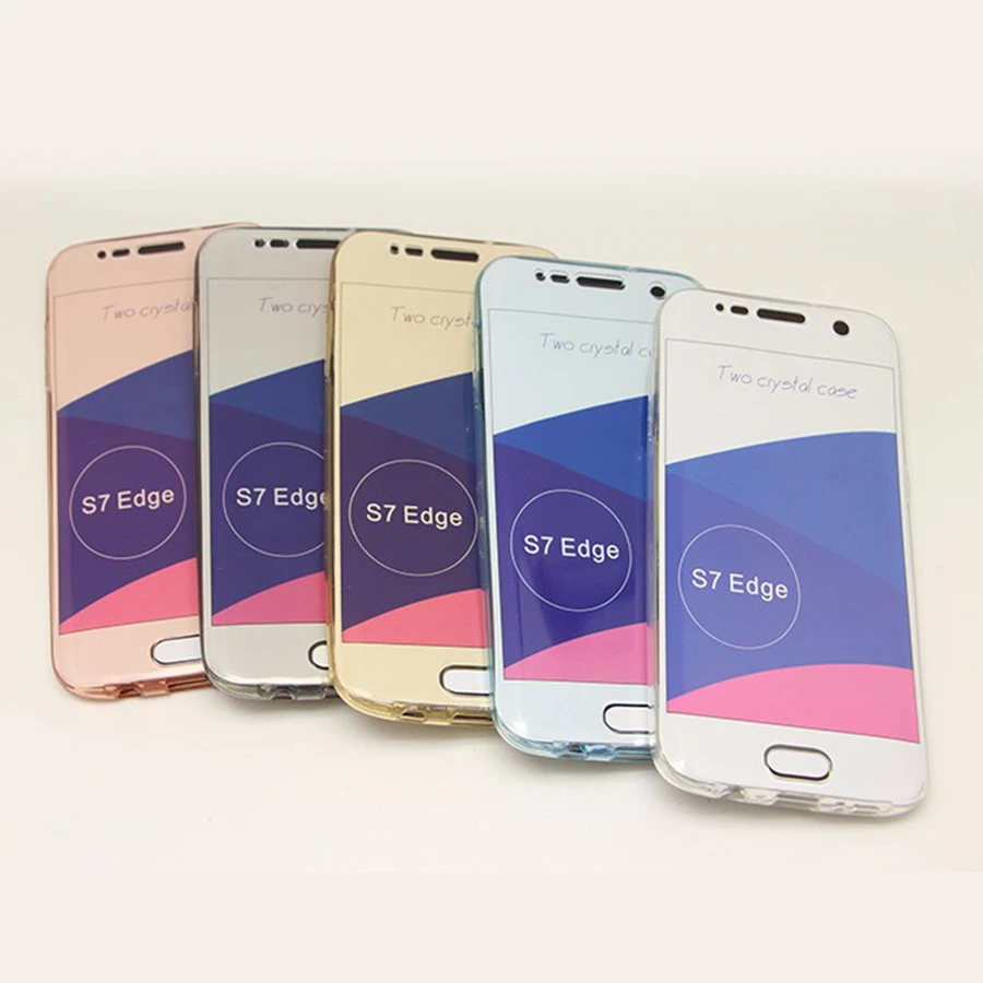 Для samsung Galaxy S7 Edge S8 Plus S9 360 градусов полный корпус по бокам мягкий прозрачный ТПУ