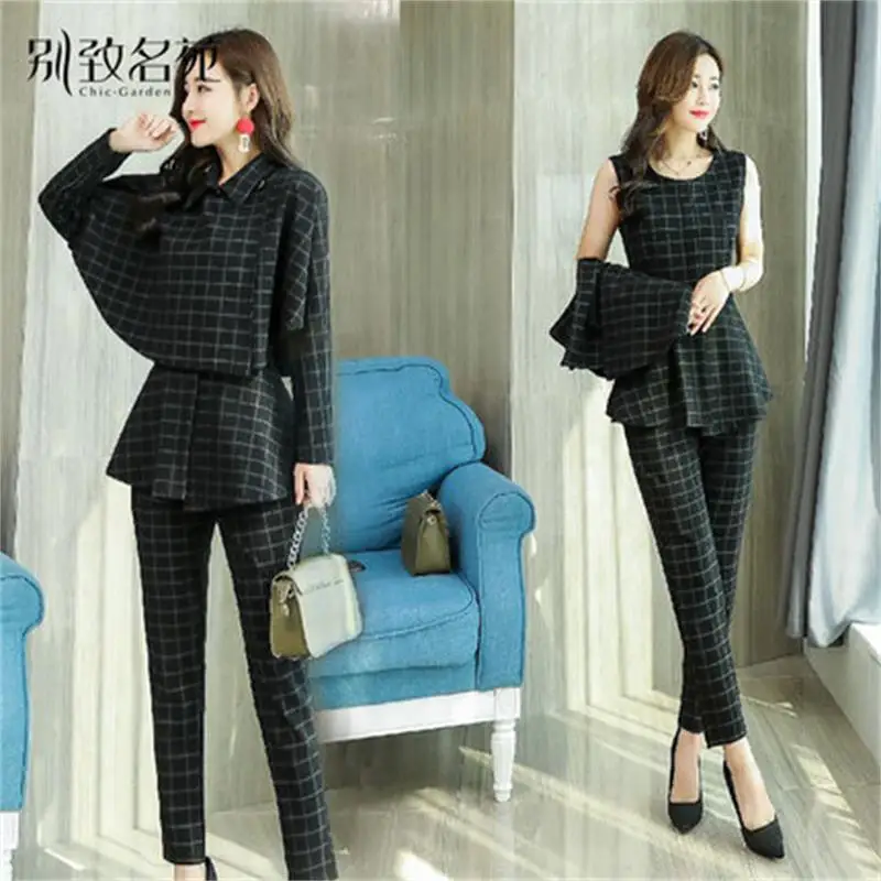 Новинка весна-осень 2019 женский модный темпераментный тонкий костюм из трех