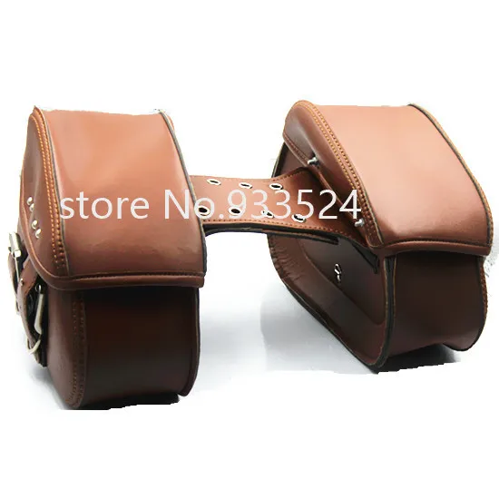 Коричневые из искусственной кожи седельные сумки мотоциклетные багажные