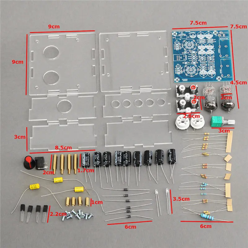 X10-D DIY наборы 6J1 клапан предусилителя ламповый предусилитель доска бас на музыкальной верности для усилителя