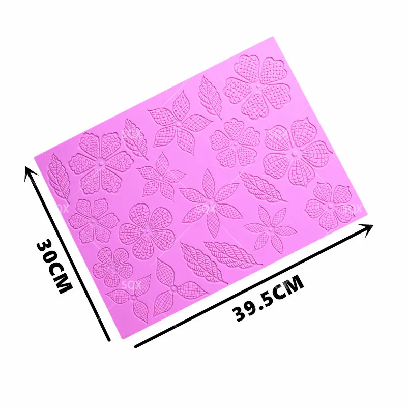 Leaves lace Silicone Mat Wedding Cake Decoration Lace Mold Mould Kitchen Accessories Fondant Tools LS150 | Дом и сад