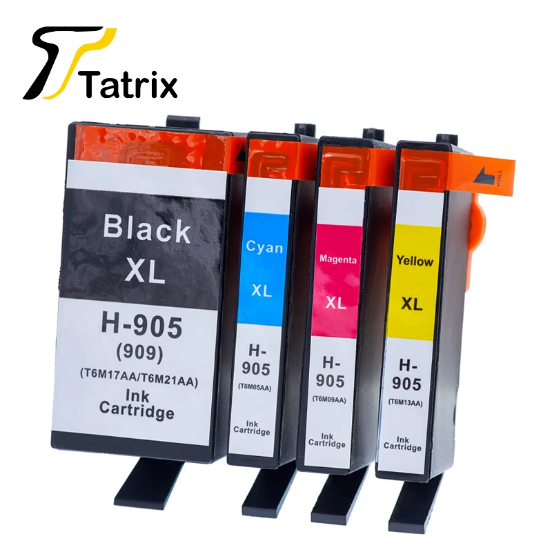 Tatrix 4 шт. для HP 905 905XL новый картридж OfficeJet Pro 6960 6970 6950 6956 универсальный