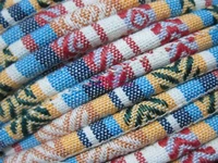 beige mixed ethnic cord fabric textile wrap cord embroider cord