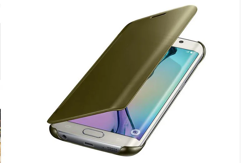 Прозрачный чехол для Samsung GALAXY S6 Edge plus/ s7 / edge зеркальный откидной экран кожаный