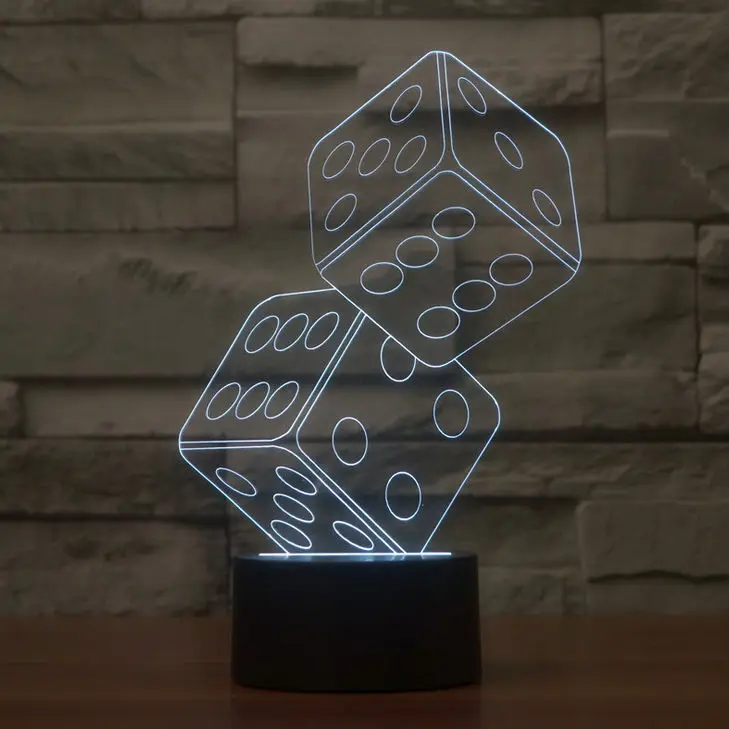 

3D Night Light Acrylic Discoloration Colorful Atmosphere Table Lamp Home Bedroom Decor Kids Gift