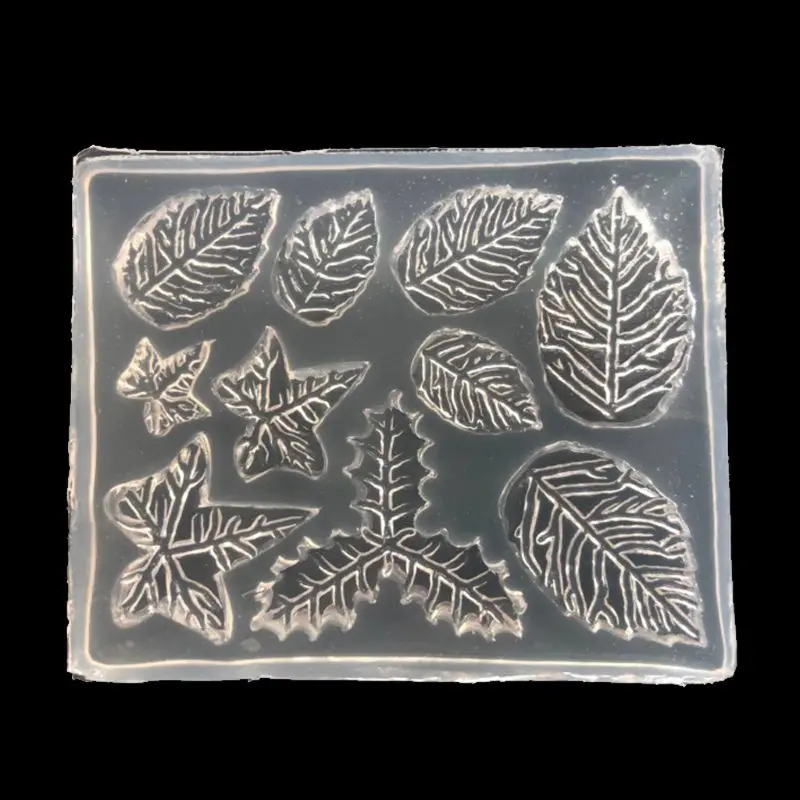 1-Leaves Роза цветок кленовые листья торт Декор смолы кулон силиконовые формы ювелирные изделия инструменты - Цвет: 1-Leaves