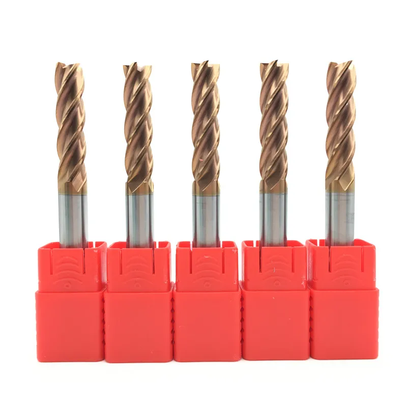 

5PCS HRC60 10mm Solid Carbide Endmills ENDMILL D10X40XD10X100L 4 Flute Standard Length Side milling Slotting Profiling face mill