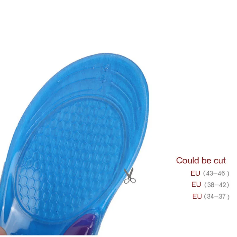 USHINE силиконовый нескользящий гелевый мягкая спортивная обувь стельки Orthotic Арка