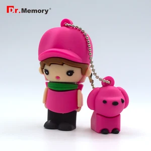 Мультфильм девочкамальчик Usb флэш-накопитель 64 ГБ Usb флеш-накопитель 32 ГБ мини флеш-накопитель 4 ГБ 8 ГБ оперативной памяти, 16 Гб встроенной памяти, мини флэш-память горящие товары usb-ключ