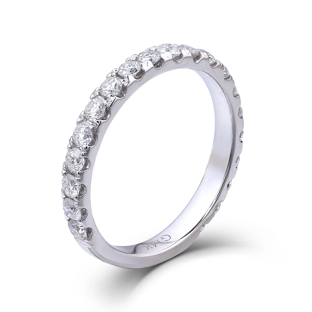 Набор обручальных колец Transgems Moissanite Halo центр 1 5 карат 7 мм F Color набор из белого