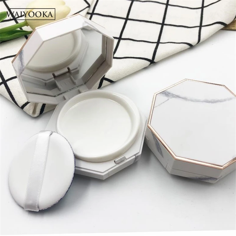 Мраморная коробка для BB кремов чехол макияжа Воздушная подушечка спонж пудра пуф