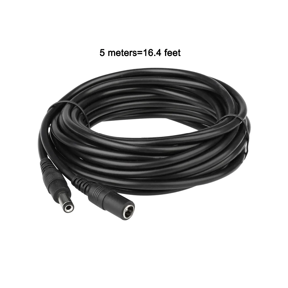 DC 12 V удлинитель питания 5 метров/16.5FT разъем до мм x 2 1 штекер для CCTV камеры