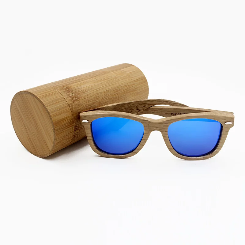 Мужские солнцезащитные очки в винтажной деревянной оправе поляризационные