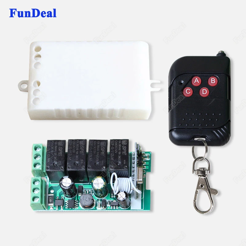 433Mhz Universal Wireless Remote Control Switch AC 85V ~ 250V 110V 220V 4CH Relay Receiver Module and RF 433 Mhz Controls | Электроника