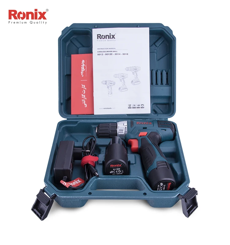Ronix Новый 1.5A 12 В 1350 об/мин аккумуляторная отвертка дрель с BMC коробка модель