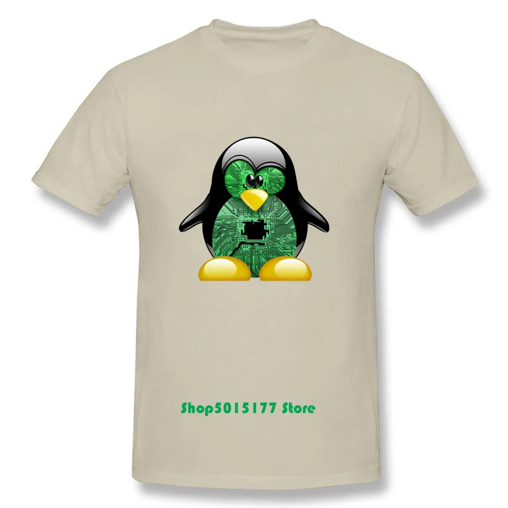 Забавная аниме Пингвин Linux Jokerman Футболка мужская Tux с коротким рукавом-рубашка