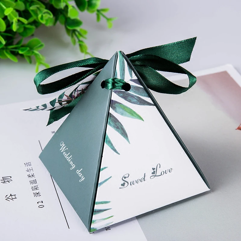 2019 Новые Креативные зеленые бумажные подарочные коробки коробка конфет на