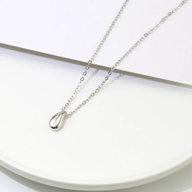 2019 New Fashion Silver Gold Water Drop Pendant Necklace For Women Ladies Girls Birthday Party Gifts Jewelry Wholesale | Украшения и