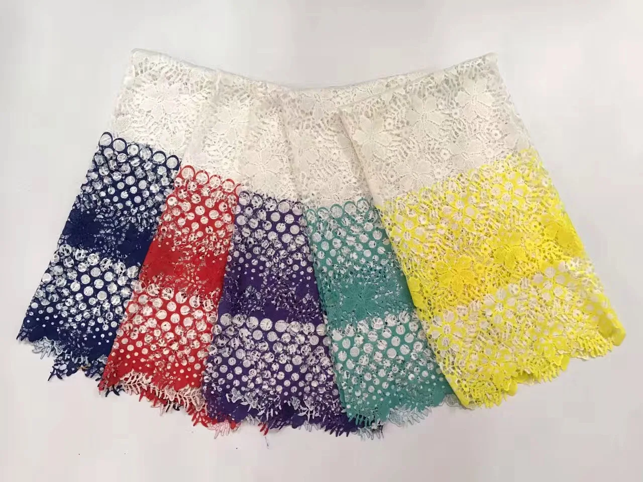 

latest nigerian french mech lace fabric Embroidered High Quality African Lace Fabric 2017 red cord Lace Fabric For Party KR1688