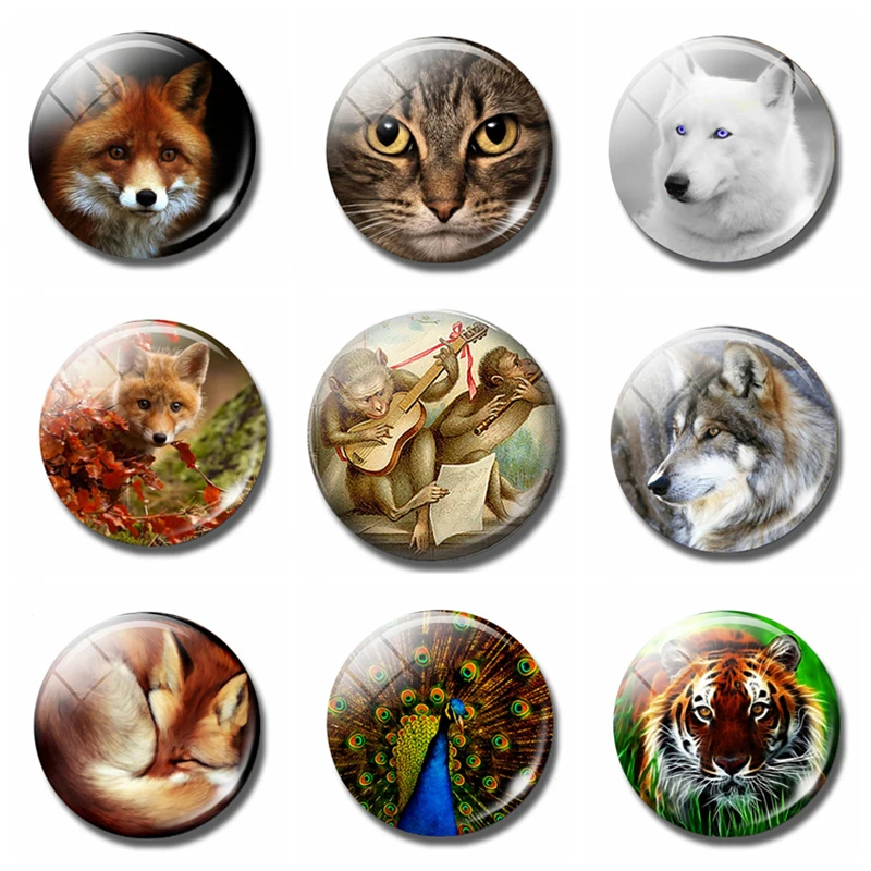 Забавный Магнит на холодильник в виде обезьяны 30 мм стеклянный купол магнитные