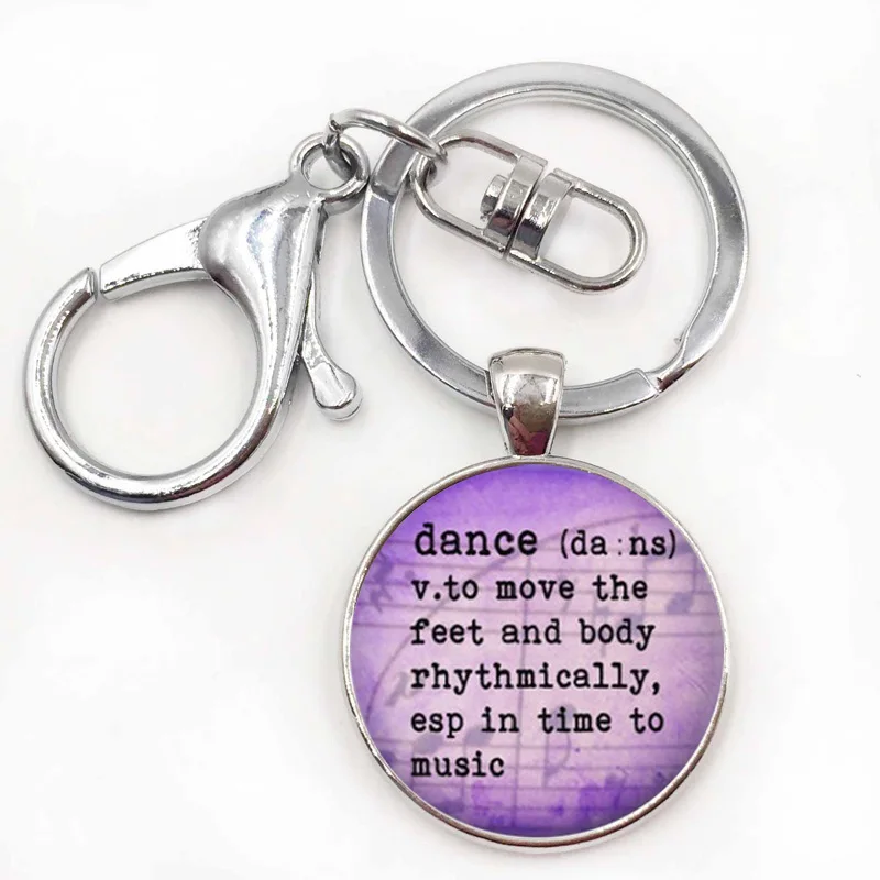 Винтажный силуэт балерины искусство мужской женский брелок Мода Degas dance rs сумка для дискотеки подвеска брелок кольцо держатель - Цвет: 17