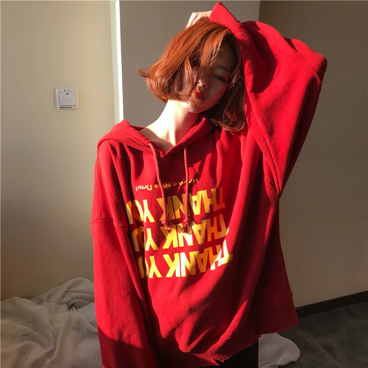 Мода Moletom 2018 осенняя Женская толстовка корейский стиль Ulzzang Harajuku с буквенным